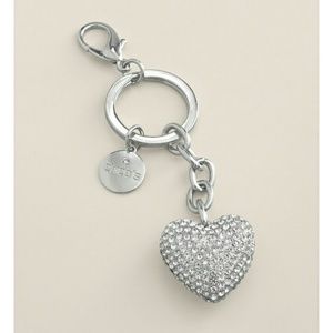 CHICO'S 30 YEARS SILVER & CRYSTAL HEART PURSE FOB